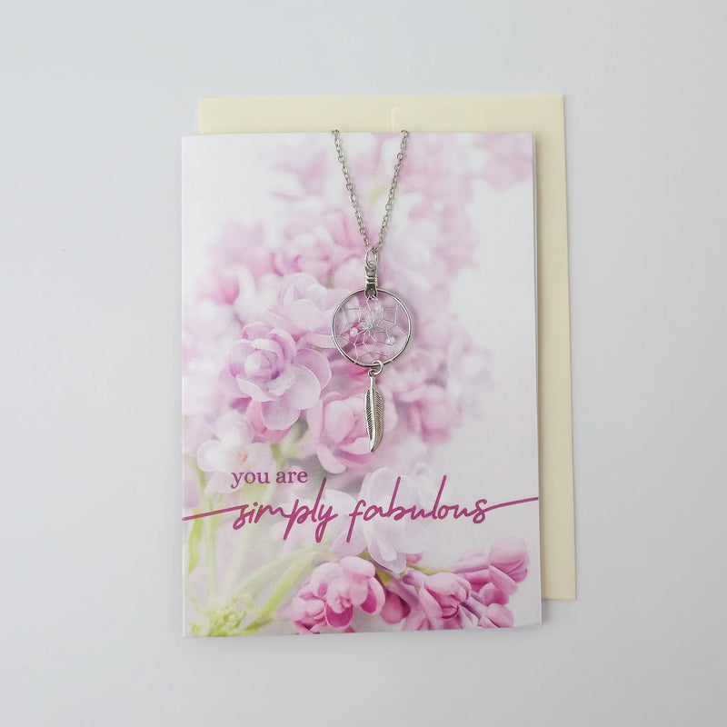 Dream Catcher Necklace Greeting Card (Simply Fabulous)