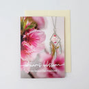 Rose Quartz Diamond Necklace Greeting Card (Dreams Blossom)