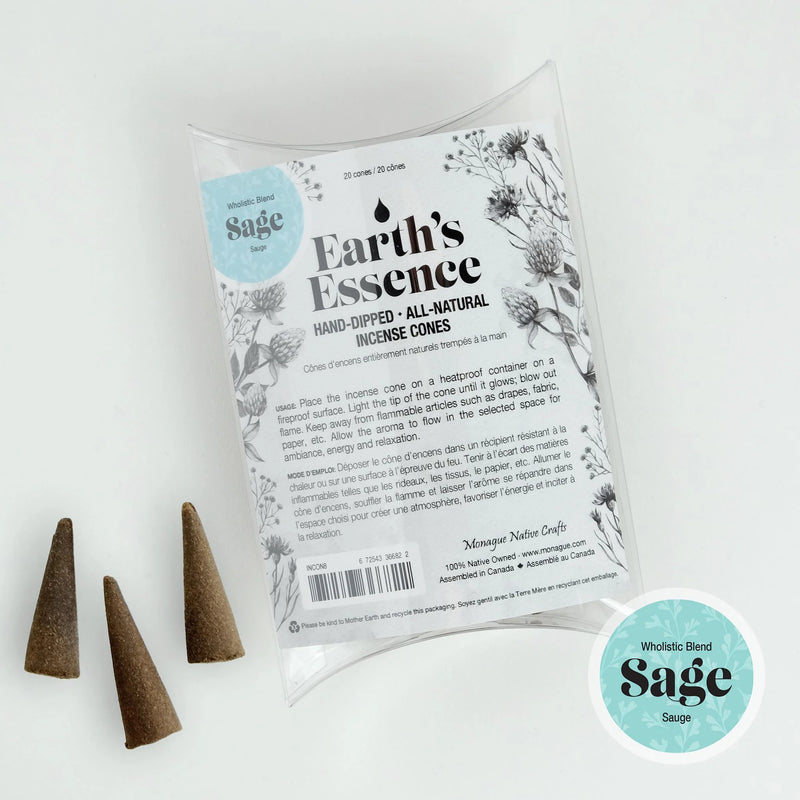 Earths Essence Incense Cones (Sage)