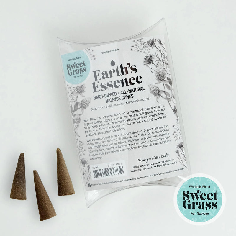 Earths Essence Incense Cones (Sweetgrass)
