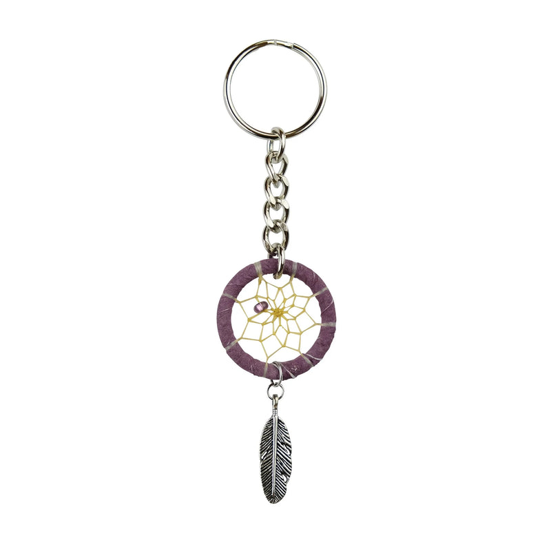 1.25" Purple Dream Catcher Keychain