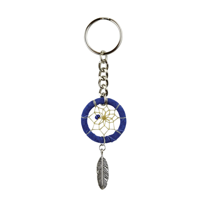 1.25" Royal Blue Dream Catcher Keychain