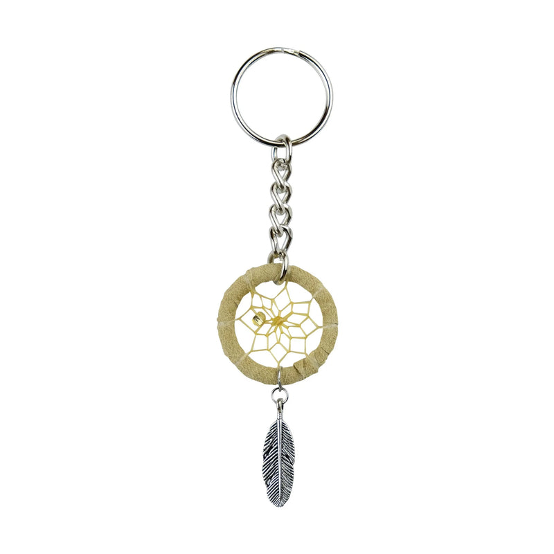 1.25" Tan Dream Catcher Keychain