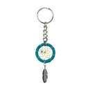 1.25" Turquoise Dream Catcher Keychain