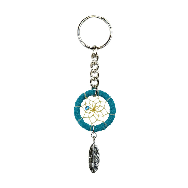 1.25" Turquoise Dream Catcher Keychain