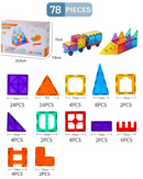 78-Piece Magnetic Building Tiles