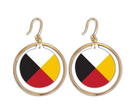 Leather Halo Earrings (Medicine Wheel) [Limited Quantity]
