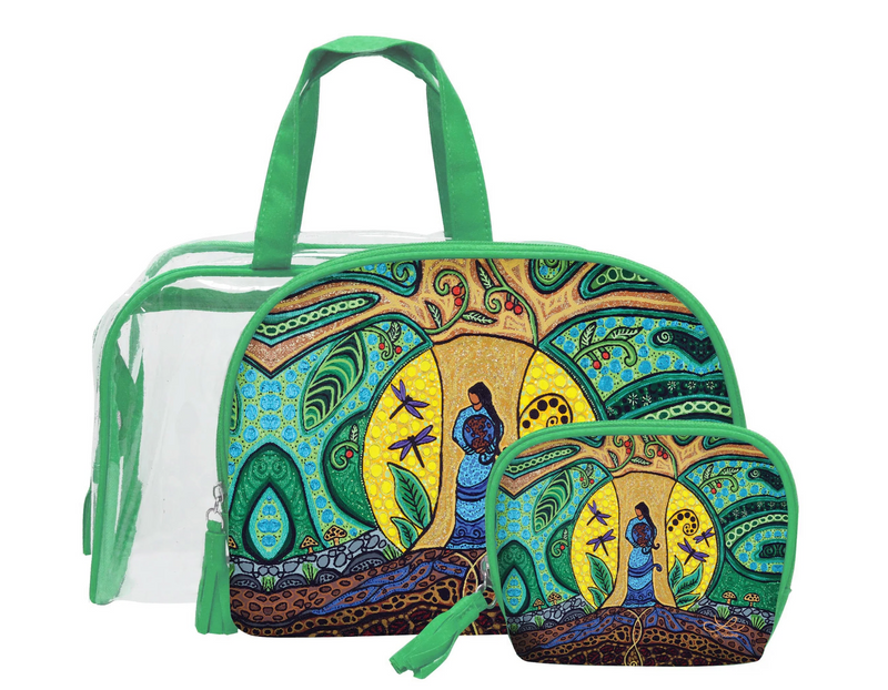 3 piece cosmetic bag top set