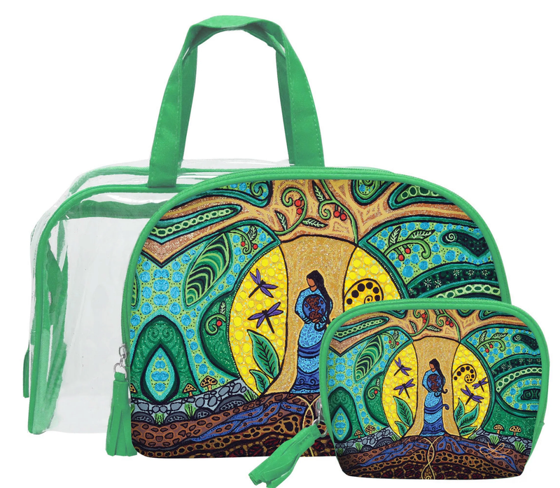 3-Piece Cosmetic Bag Set (Tree)