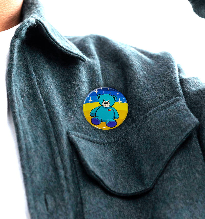 Round Button (Blue Bear)