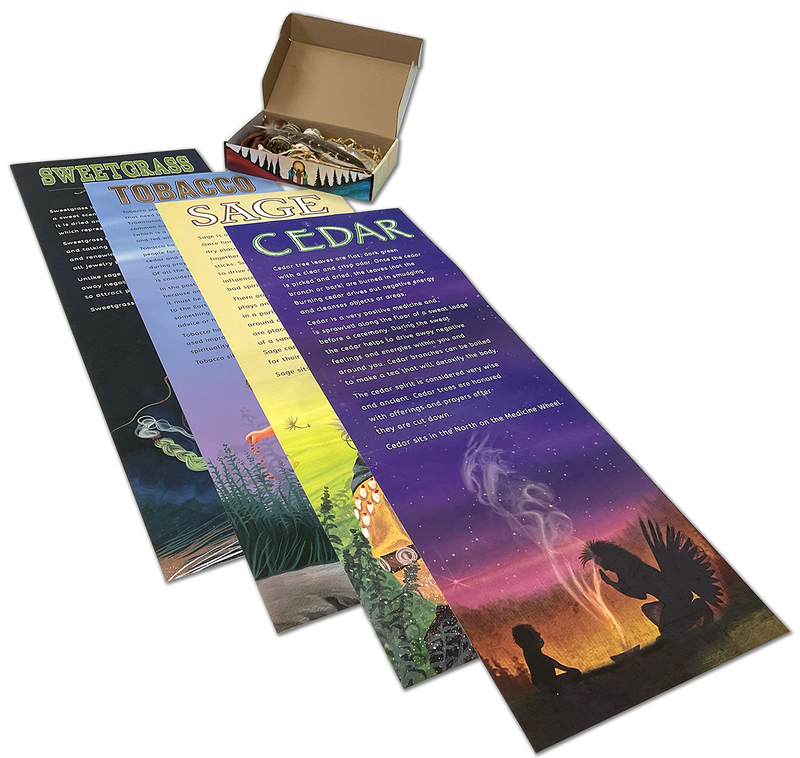 Sacred Medicine 4-Poster Set + Smudging Kit