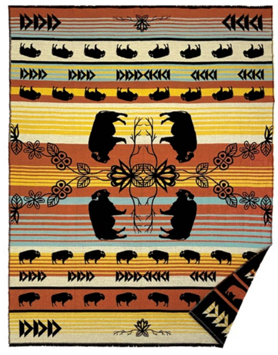 Woven Blanket - Buffaloes (MashkodeBiizhikina)