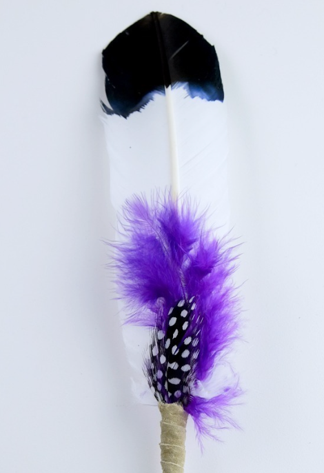 Large Smudging Feather (Purple/Acceptance)