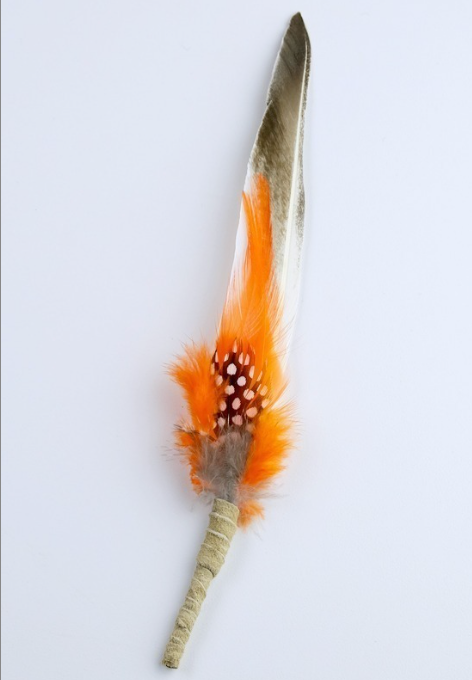 Medium Smudging Feather (Orange/Courage)