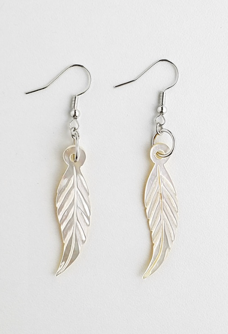 Shell Earrings (Feather)