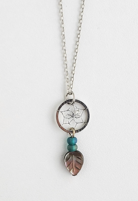 Dream Catcher Necklace (Leaf)