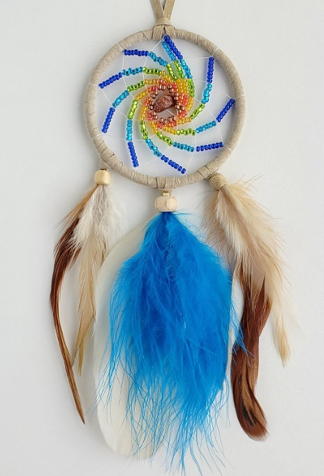 2.5" Prismatic Beaded Dreamcatcher