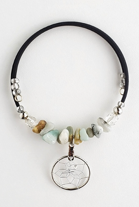 Dream Catcher Coil Bracelet (Amazonite)