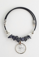 Dream Catcher Coil Bracelet (Blue Goldstone)
