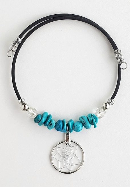 Dream Catcher Coil Bracelet (Turquoise)