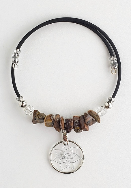 Dream Catcher Coil Bracelet (Tiger's Eye)