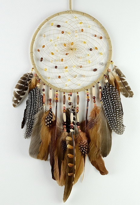 7" Spirit Feather Dreamcatcher(Brown)