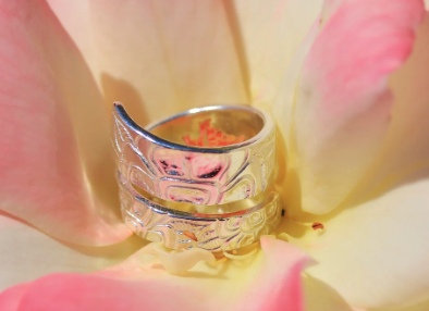 Flower Of The Thunderbirds Silver Wrap Ring
