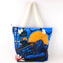 Rope Tote Bag (Painting Turtles)