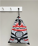 Curtis Wilson Killer Whale Crosshatch Travel Laundry Bag