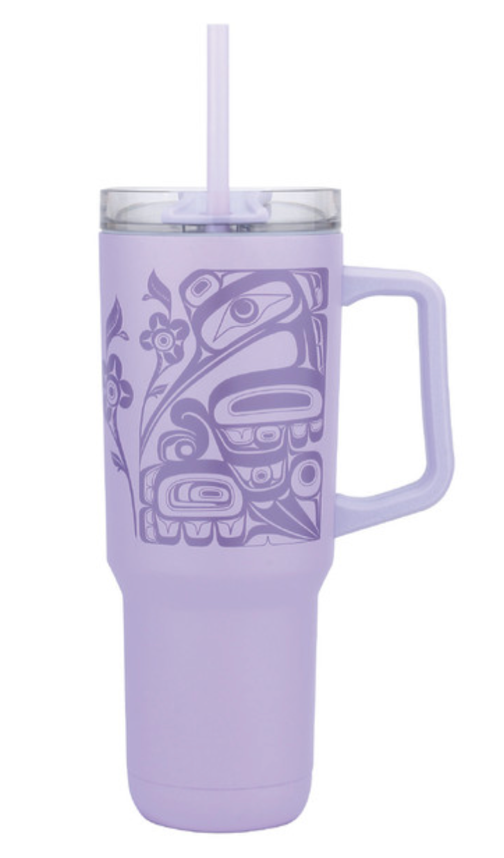 40oz Insulated Tumbler with Straw (Spirit Messenger/Purple)