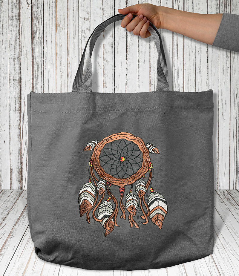 Embroidered Tote Bag (Dreamcatcher)