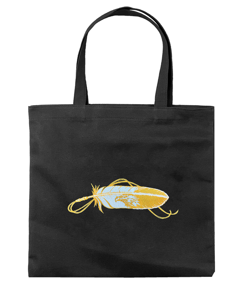 Embroidered Tote Bag (Feather)