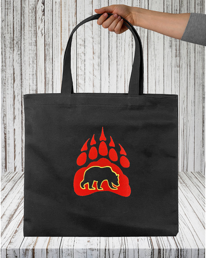 Embroidered Tote Bag (Bear Paw)