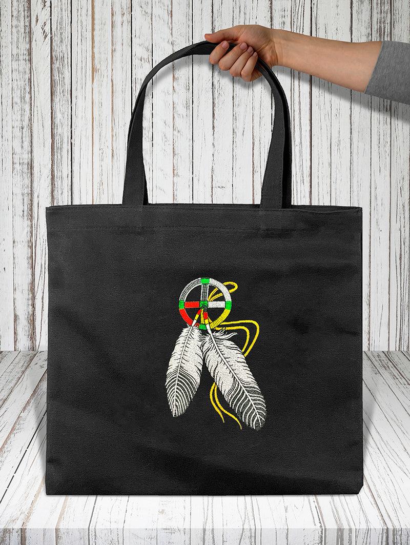 Embroidered Tote Bag (Medicine Wheel)