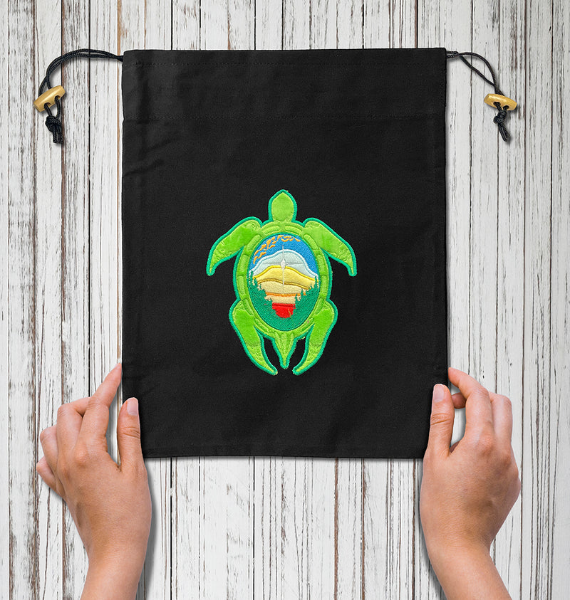 Small Embroidered Tote Bag (Turtle)