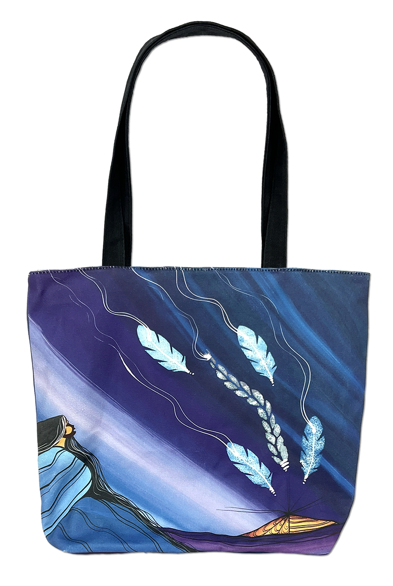 Printed Tote Bag (Feathers)