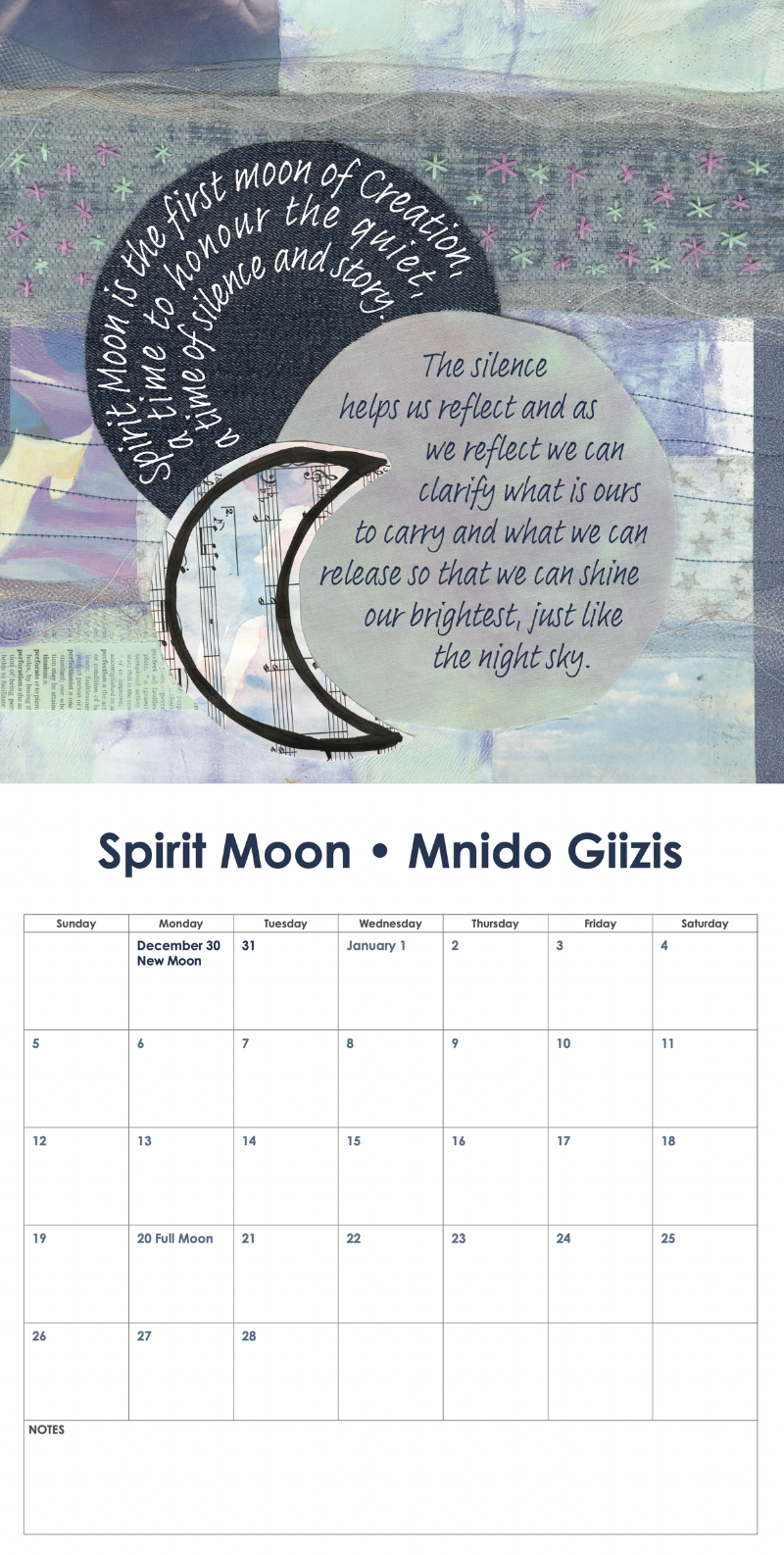 2025 12-Month 13 Moons of Creation Wall Calendar (Avail. Dec. 10th, 2024)