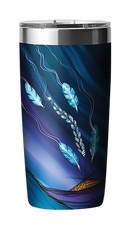 Stainless Steel Travel Mug - Feathers