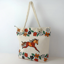 Rope Tote Bag (Horses Cream)