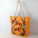 Rope Tote Bag (Horses orange)