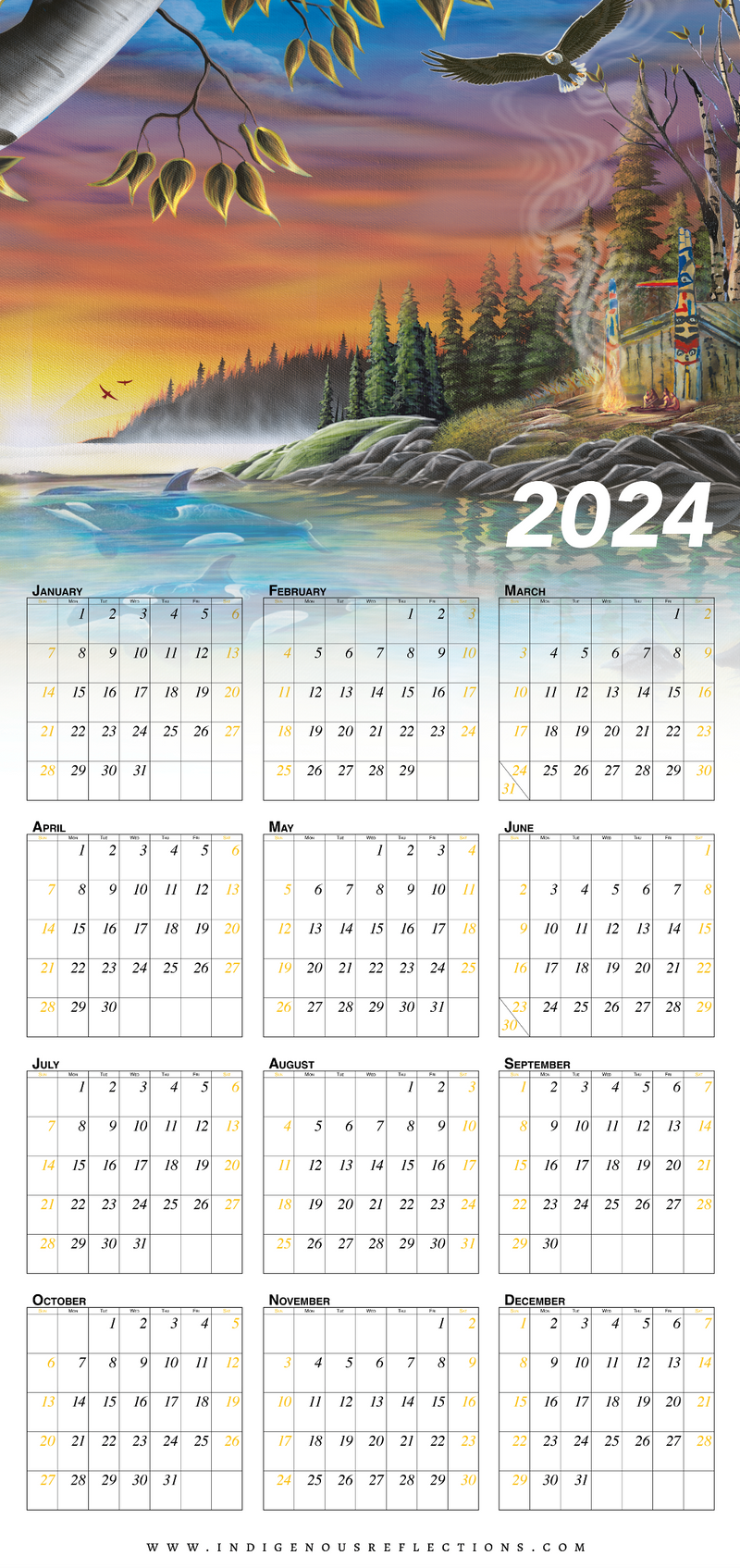 2024 Wipe-clean Calendar