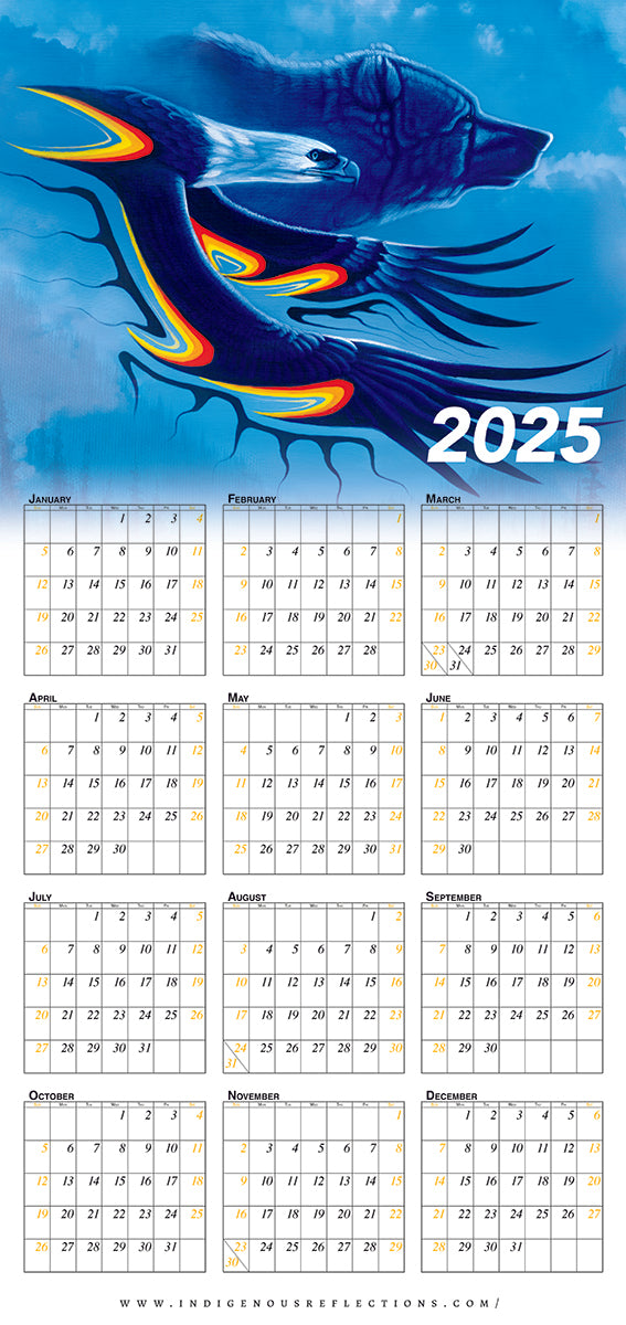 2025 Wipe-clean Calendar (Spirit Animals)