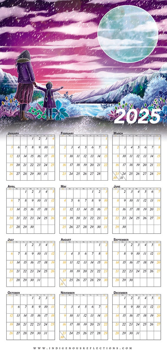 2025 Wipe-clean Calendar (Moon)