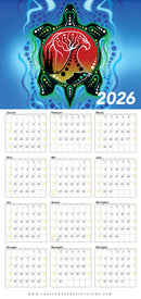 2026 Wipe-clean Calendar (Turtle)