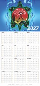 2027 Wipe-clean Calendar (Turtle)