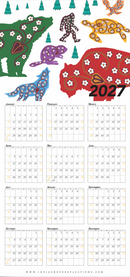 2027 Wipe-clean Calendar (Seven Teachings)