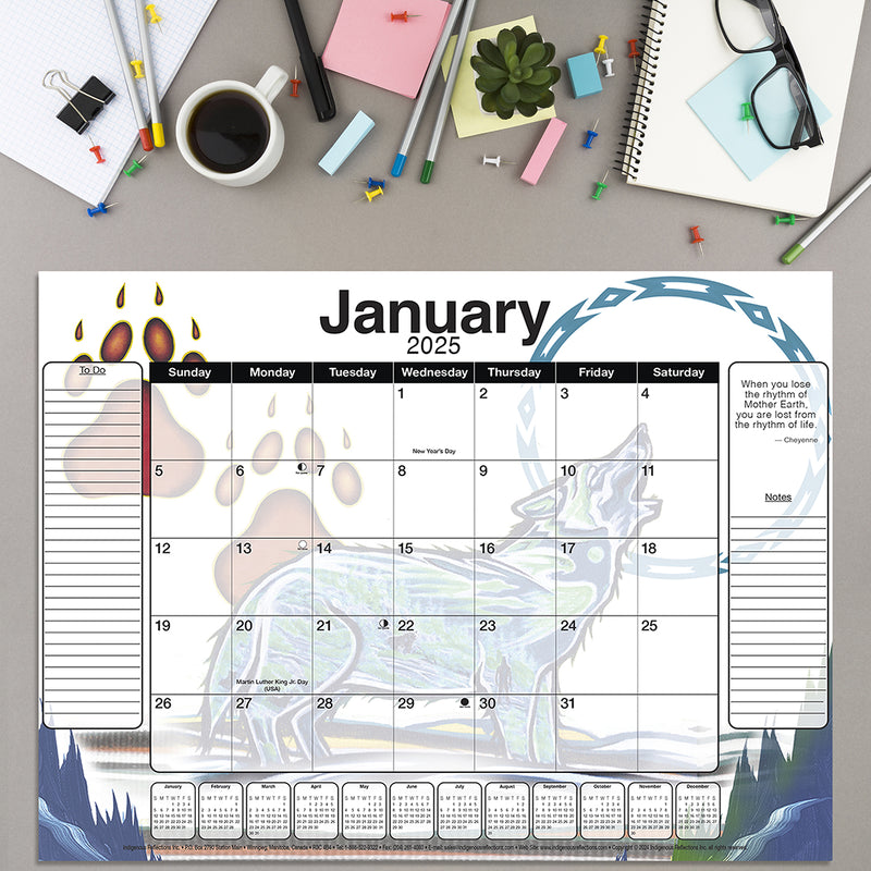 2025 12-Month Desktop Calendar