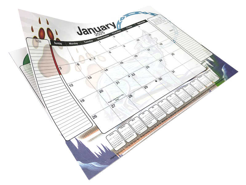 2025 12-Month Desktop Calendar