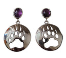 Bear Paw Cut Out Silver Inlay Post