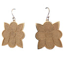 Med Brass Flower Earrings